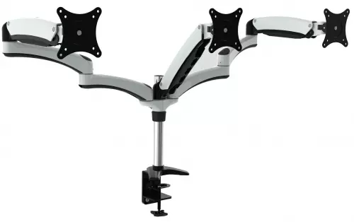 Amer HYDRA3 monitor mount / stand 71.1 cm (28") Clamp Black, Chrome, White