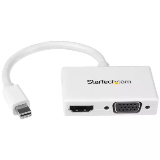 StarTech.com Travel A/V Adapter: 2-in-1 Mini DisplayPort to HDMI or VGA Converter - White