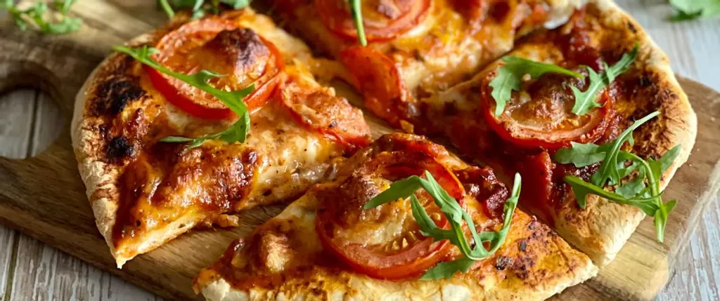 Pizza with Vine Tomato Topping