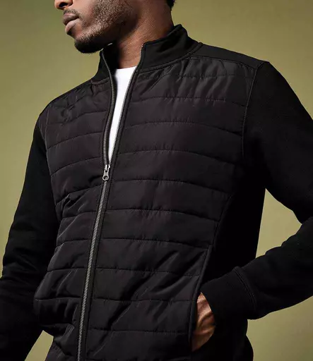 Kustom Kit Regular Fit Quilted Full Zip Sweat Jacket