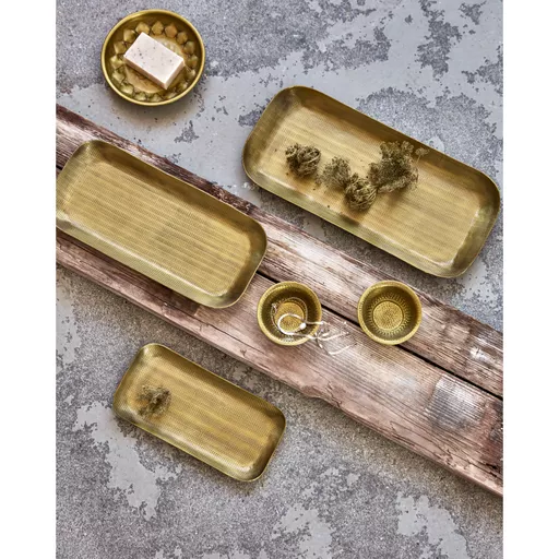 Tray, Plato, Antique Gold, Set of 3