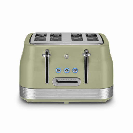 Swan Green Retro 4 Slice Toaster