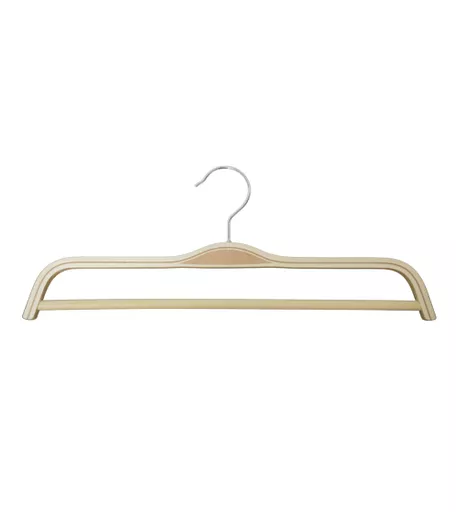 Light Wood Laminated Hanger with Trouser Bar - 375mm
