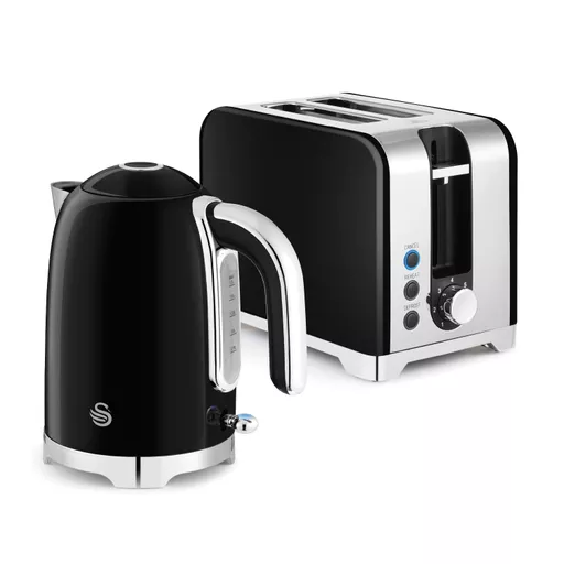 Swan Solace Kitchen Set, 1.7L Kettle & 2 Slice Toaster
