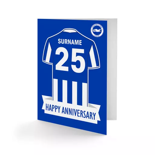 Brighton & Hove Albion FC Shirt Anniversary Card