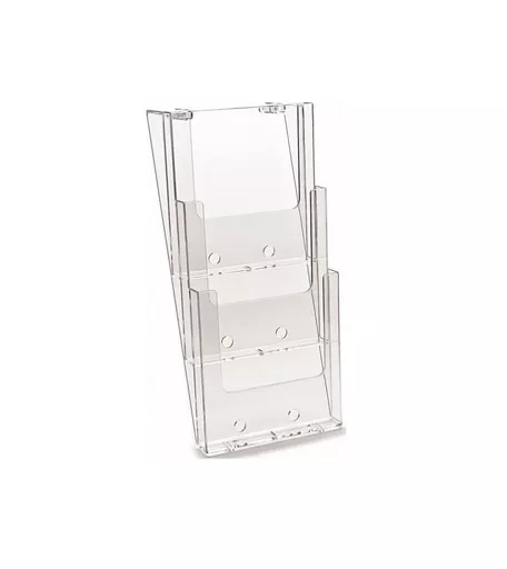 3 Tier A4 Wall Mounted Portrait Leaflet Holder