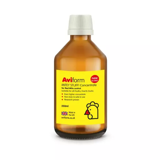 Aviform MITEY STUFF! Concentrate Red Mite Liquid for Chickens (50ml, 100ml or 250ml)