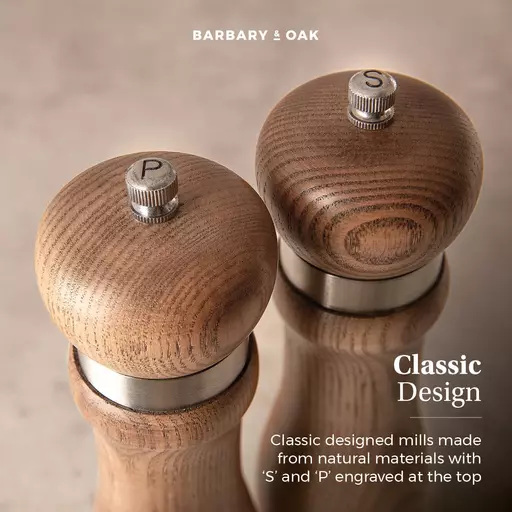 English Oak Salt And Pepper Mill Set – The Natural Wood Company uk Ltd