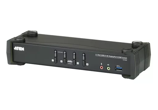 ATEN 4-Port USB 3.1 Gen 1 4K DisplayPort 1.2 KVMP™ Switch with Audio (KVM cables included)