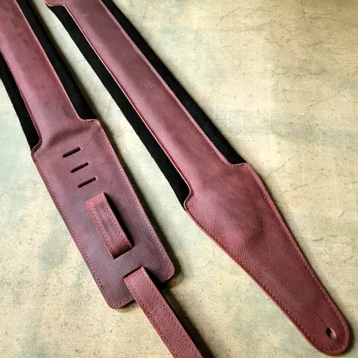 BS66 Wine Red Bass Guitar Strap - old stock