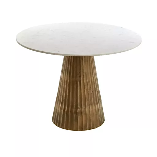 Dining Table, Lemvig, antique bronze aluminium - white marble