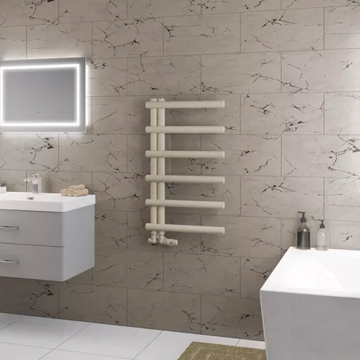 Marlow E-Style 850 x 500 Towel Rail Matt Cappuccino