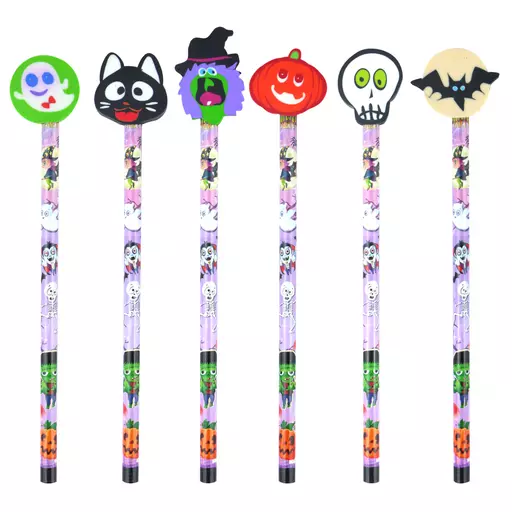 Halloween Pencil with Eraser - Pack of 24