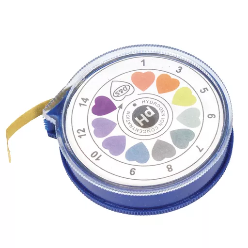 Indicator pH test paper and litmus paper Rolls; each Roll contains a paper strip 5 m long x 6 mm wide, supply as: - Roll x universal indicator test paper pH 1-14 - Roll x Litmus blue - Roll x Litmus red