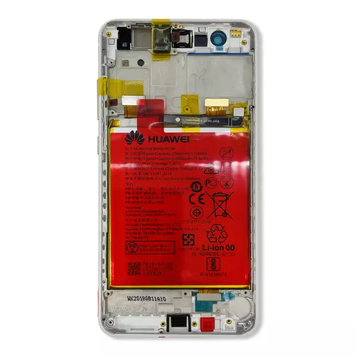 LCD Screen Assembly + Battery (Service Pack) (Pearl White) - Huawei P10 Lite