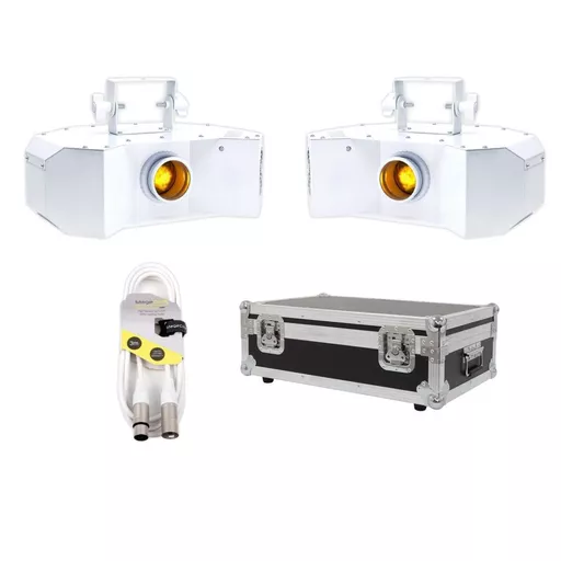 Equinox Helix XP Twin Pack White & Flight Case Bundle