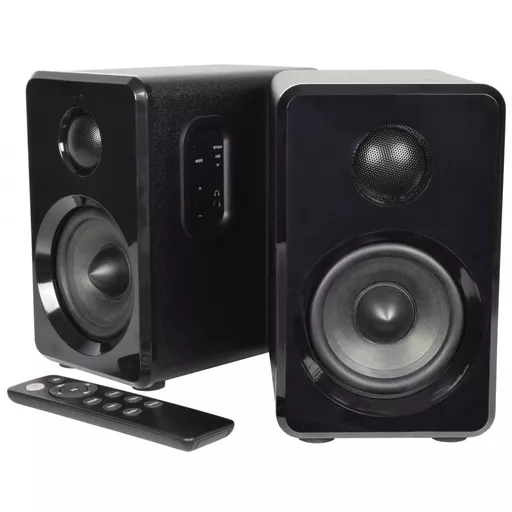AV Link ABS35BLK Active Bookshelf Speakers - Black