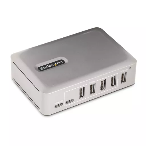 StarTech.com 7-Port USB-C Hub - 5x USB-A + 2x USB-C - Self-Powered w/65W Power Supply - USB 3.1 10Gbps - Desktop/Laptop USB Hub w/3ft USB-IF Certified Locking Cable - USB C Hub