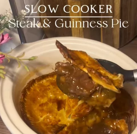 Slow Cooker Steak and Guiness Pie