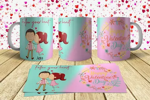 Personalised 'Follow Your Heart' Mug - Add Name