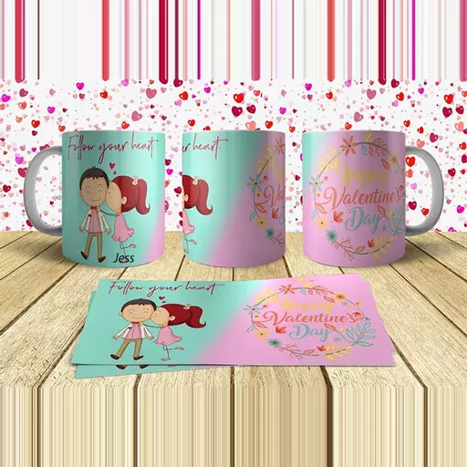 Personalised 'Follow Your Heart' Mug - Add Name