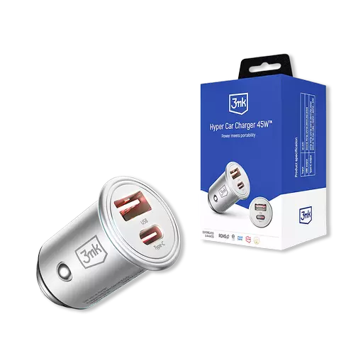 3mk - Hyper Car Charger (45W) (Silver)