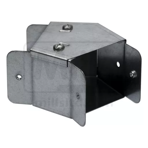 Galvanised Trunking Top Lid 45 Degree Bend 150 x 150mm