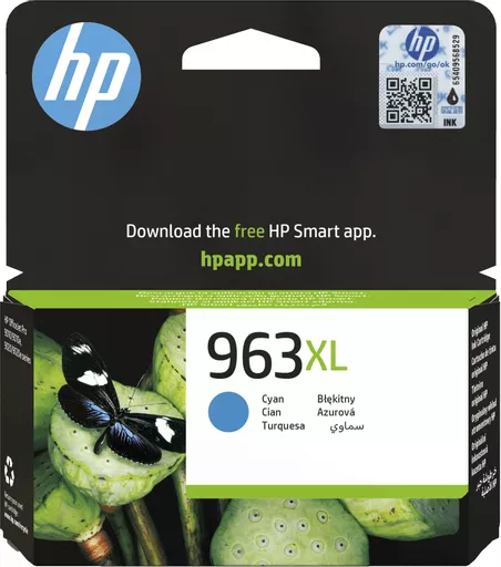 HP 3JA27AE/963XL Ink cartridge cyan high-capacity, 1.6K pages 22.77ml for HP OJ Pro 9010/e/9020/9020 e