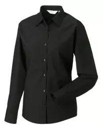 Ladies' Long Sleeve Polycotton Easy Care Poplin Shirt
