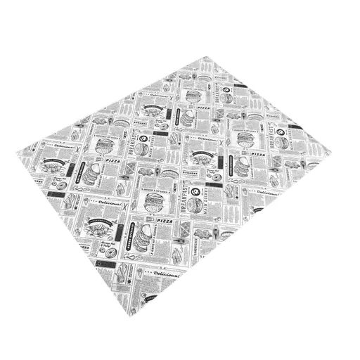 400 x 305mm Greaseproof Sheet Newspaper Print