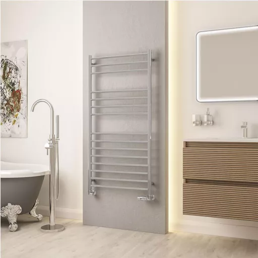 Violla II 1210 x 600 Stainless Steel Towel Rail Mirror Polished