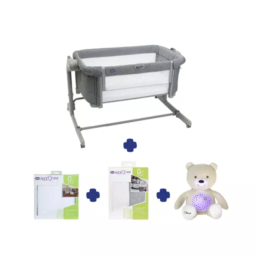 Chicco Next2Me Magic Evo Sleeptime Solution Bundle in Dark Grey