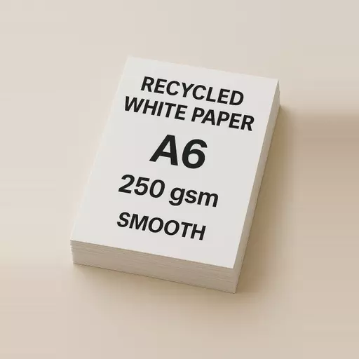 250gsm Smooth White A6 Recycled Card