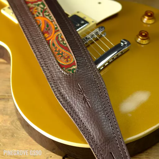 GS90 'Kashmir' Cutaway Guitar Strap - brown
