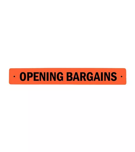 'Opening Bargains' Horizontal Banner - 760mm x 125mm