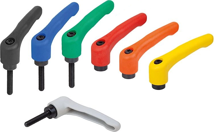 K1700 - Ergonomic Clamp Levers With Thermoplastic Handle and Steel Thread M3-M16