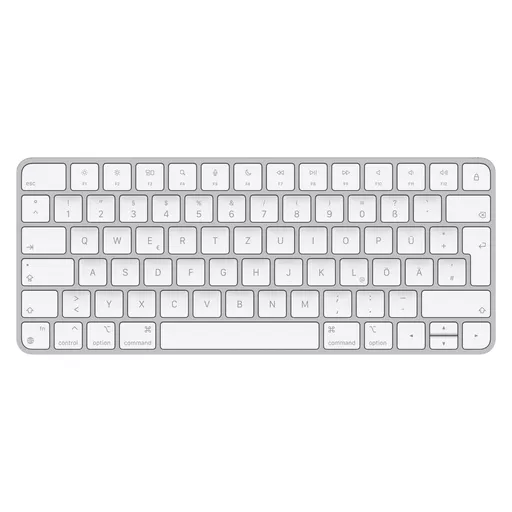 Apple Magic keyboard USB + Bluetooth German Aluminium, White