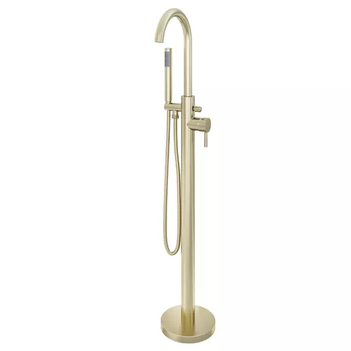 Ardley Freestanding Bath Shower Mixer Manual Mono Tap - Brushed Brass