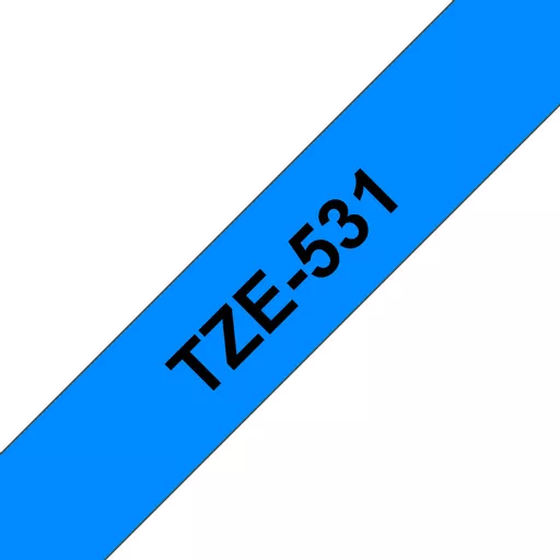 Brother TZE-531 DirectLabel black on blue Laminat 12mm x 8m for Brother P-Touch TZ 3.5-18mm/6-12mm/6-18mm/6-24mm/6-36mm