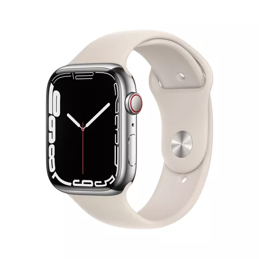 Apple Watch Series 7 OLED 45 mm 4G Silver GPS (satellite)