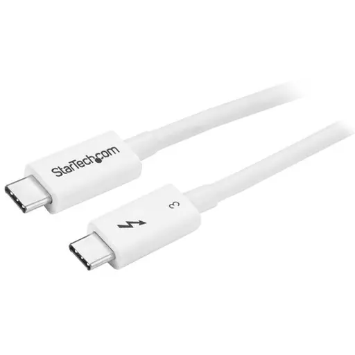 StarTech.com Thunderbolt 3 Cable - 40Gbps - 0.5m - White - Thunderbolt, USB, and DisplayPort Compatible