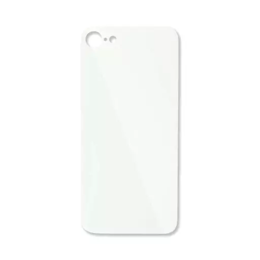 Back Glass (Big Hole) (No Logo) (White) (CERTIFIED) - For iPhone SE2
