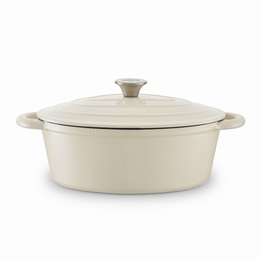 Foundry 29cm Oval Casserole Cast Iron Cream