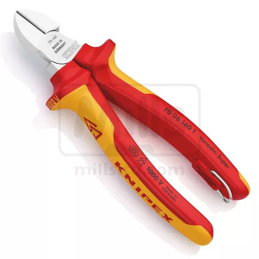 Knipex VDE Diagonal Cutter 160mm with Tethering Loop