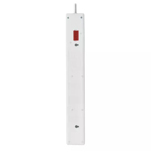 Tripp Lite TLP6B18 6-Outlet Surge Protector - British BS1363A Outlets, 220-250V AC, 13A, 1.8 m Cord, BS1363A Plug, White