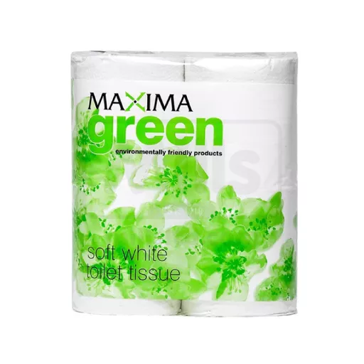 Maxima Green 2-Ply Toilet Roll 200 Sheet Pk48