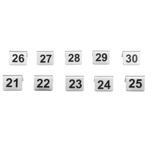 21-30 S/S TABLE NUMBERS
