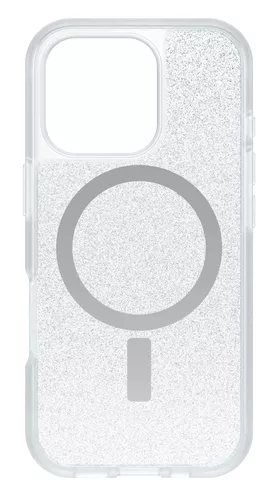 OtterBox React Series - Back cover for mobile phone - MagSafe compatibility - stardust (clear glitter) - for Apple iPhone 16 Pro