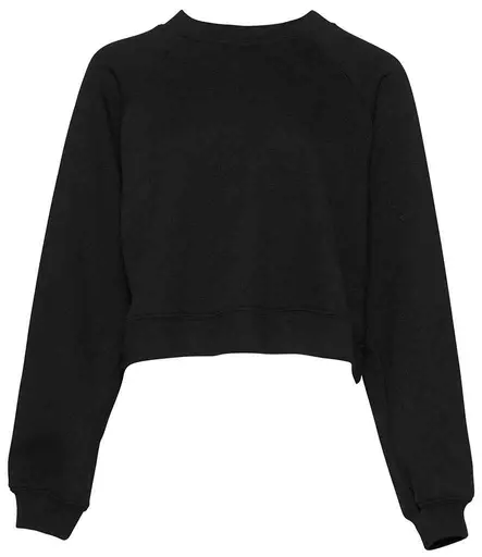 Bella Ladies Raglan Cropped Pullover Sweatshirt