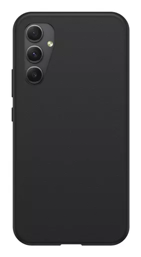 OtterBox React Case for Galaxy A34 5G, Shockproof, Drop proof, Ultra-Slim, Protective Thin Case, Tested to Military Standard, Antimicrobial Protection, Black, No Retail Packaging